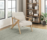 Chevron Beige Accent Chair - Ornate Home