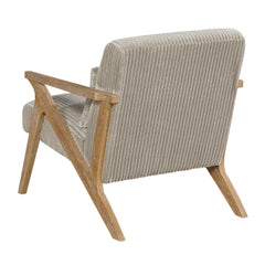 Chevron Beige Accent Chair - Ornate Home
