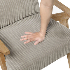 Chevron Beige Accent Chair - Ornate Home