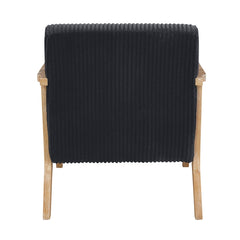 Chevron Black Accent Chair - Ornate Home