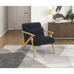 Chevron Black Accent Chair - Ornate Home