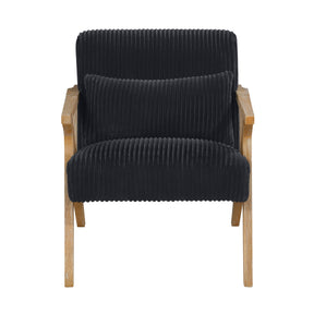 Chevron Black Accent Chair - Ornate Home
