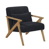 Chevron Black Accent Chair - Ornate Home