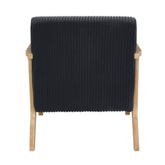 Chevron Black Accent Chair - Ornate Home