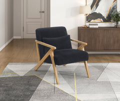 Chevron Black Accent Chair - Ornate Home