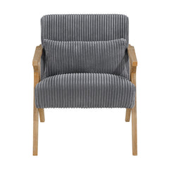 Chevron Gray Accent Chair - Ornate Home