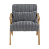 Chevron Gray Accent Chair - Ornate Home