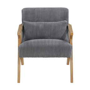 Chevron Gray Accent Chair - Ornate Home