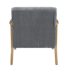 Chevron Gray Accent Chair - Ornate Home