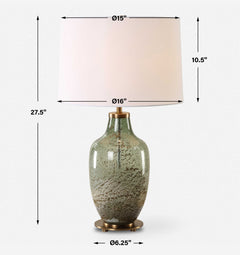 Chianti Olive Glass Table Lamp - Ornate Home