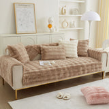 Chic Thickened Faux Rabbit Plush Couch Covers for Sofas 1/2/3/4 Seater, Ultra-soft Non Slip Sofa Cover - Ornate Home