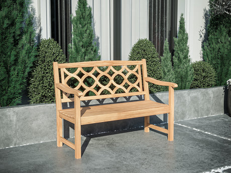 Chichester 2-Person Teak Outdoor Bench - Ornate Home