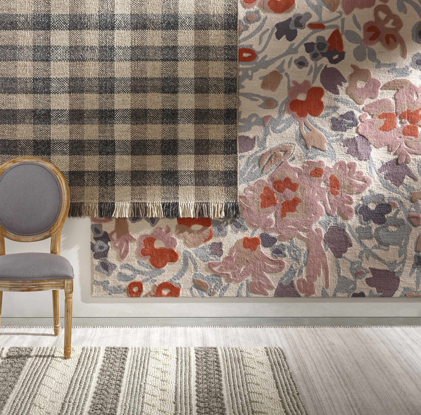 Chilliwack Gray Plaid Wool Rug - Ornate Home