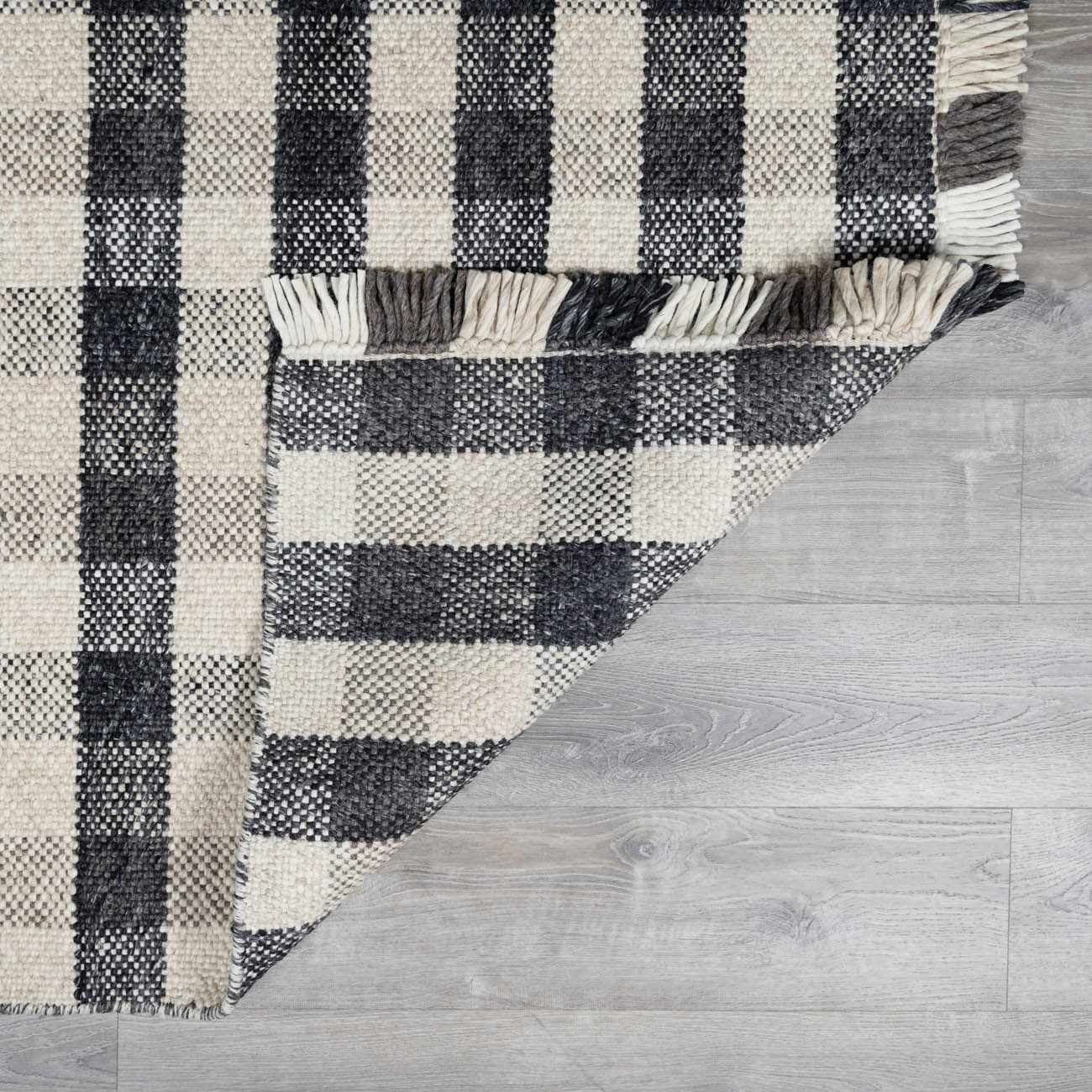 Chilliwack Gray Plaid Wool Rug - Ornate Home