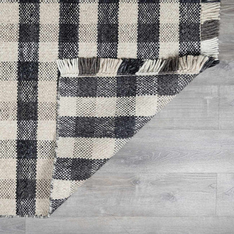 Chilliwack Gray Plaid Wool Rug - Ornate Home