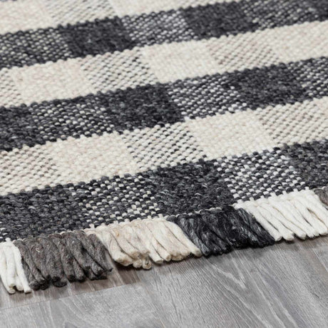 Chilliwack Gray Plaid Wool Rug - Ornate Home