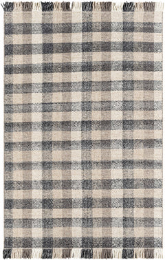 Chilliwack Gray Plaid Wool Rug - Ornate Home