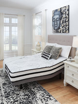 Chime 10 Inch Hybrid White 10 Inch Queen Mattress and Pillow - Ornate Home