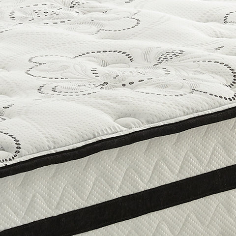 Chime 10 Inch Hybrid White 10 Inch Queen Mattress and Pillow - Ornate Home
