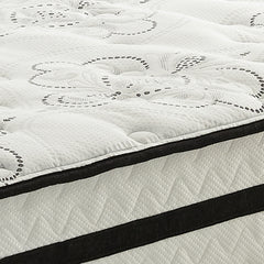 Chime 10 Inch Hybrid White 10 Inch Queen Mattress and Pillow - Ornate Home
