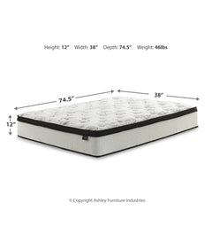 Chime 12 Inch Hybrid Ultra Plush Twin Mattress in a Box - Ornate Home