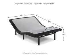 Chime 8 Inch Memory Foam White King Mattress and Adjustable Base - Ornate Home