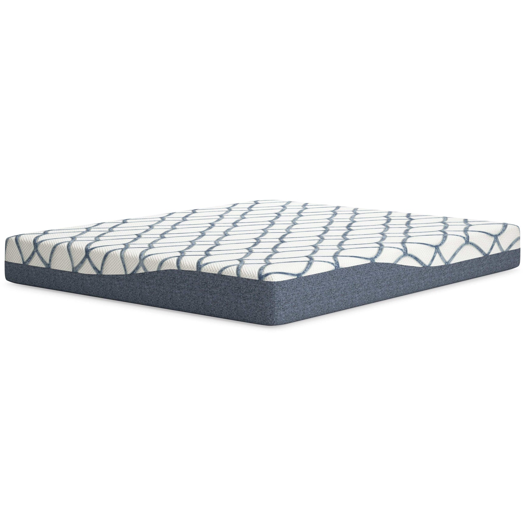 Chime Elite 2.0 White/Blue Memory Foam 10 Inch Mattress / Firm (Online Special Price) - Ornate Home
