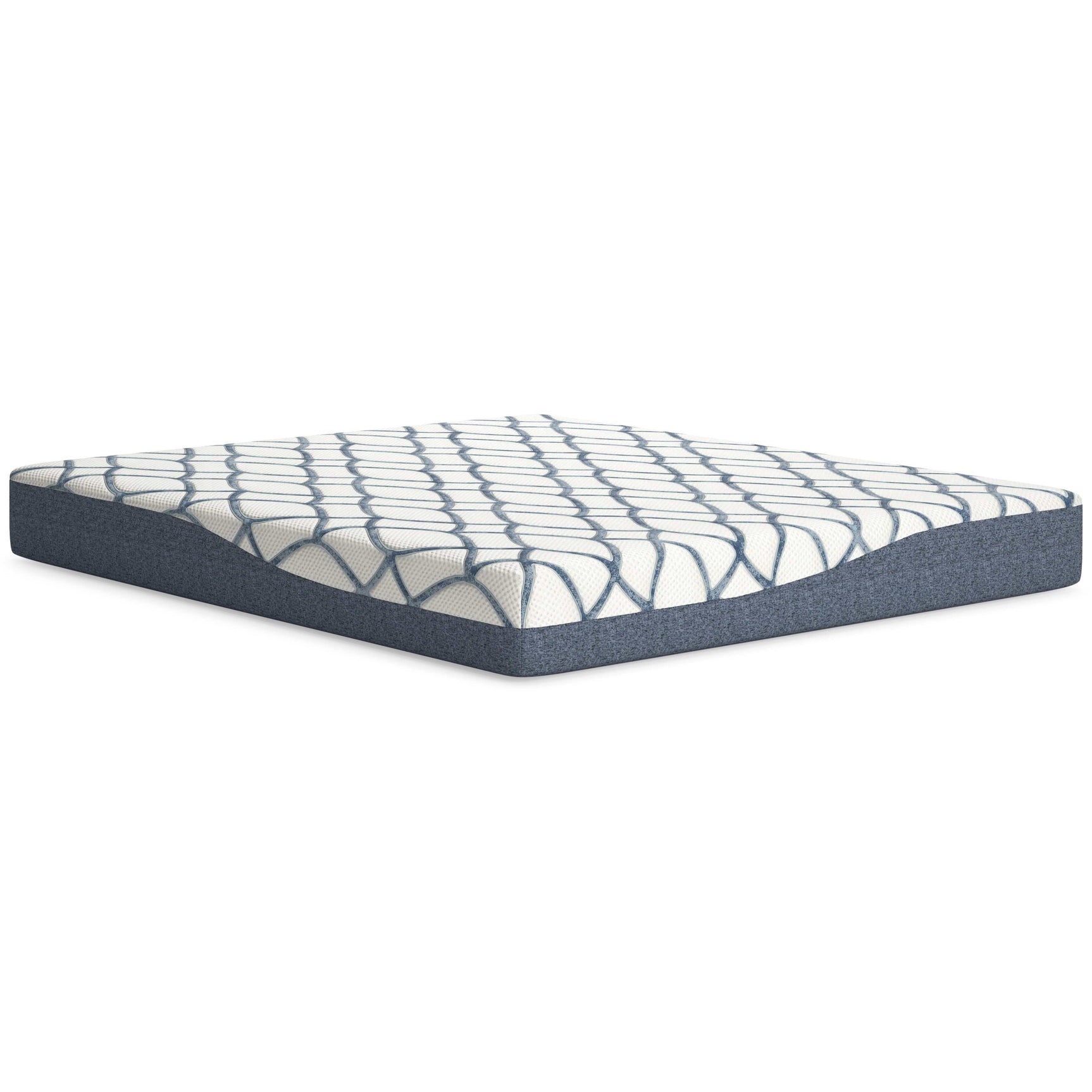 Chime Elite 2.0 White/Blue Memory Foam 10 Inch Mattress / Firm - Ornate Home
