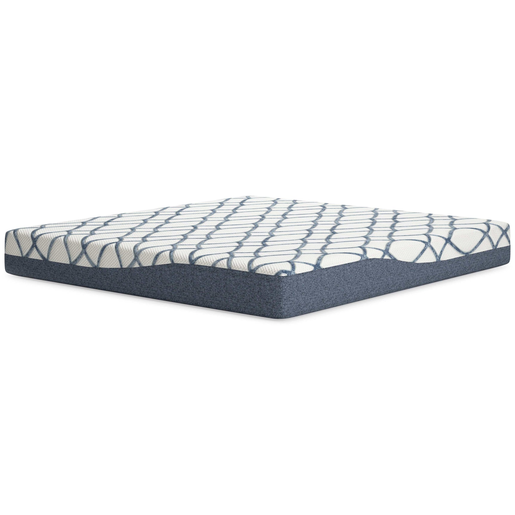 Chime Elite 2.0 White/Blue Memory Foam 10 Inch Mattress / Firm - Ornate Home