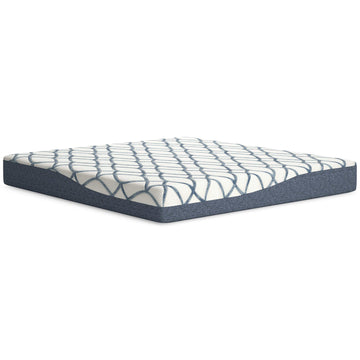 Chime Elite 2.0 White/Blue Memory Foam 10 Inch Mattress / Firm - Ornate Home