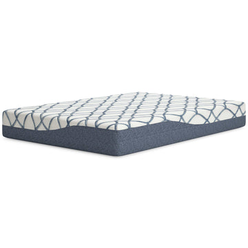 Chime Elite 2.0 White/Blue Memory Foam 10 Inch Mattress / Firm - Ornate Home