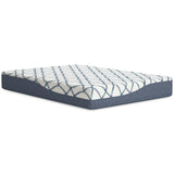 Chime Elite 2.0 White/Blue Memory Foam 10 Inch Mattress / Firm - Ornate Home