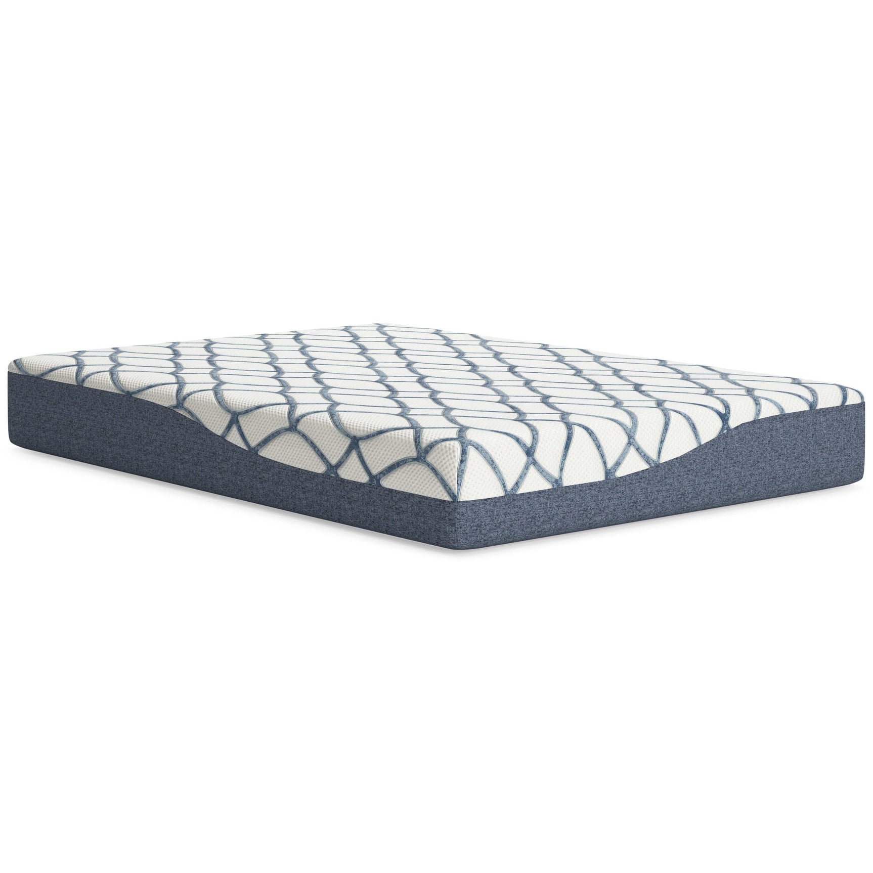 Chime Elite 2.0 White/Blue Memory Foam 10 Inch Mattress / Firm - Ornate Home