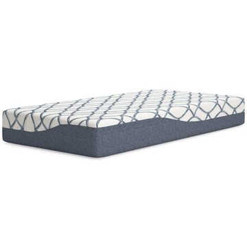 Chime Elite 2.0 White/Blue Memory Foam 10 Inch Mattress / Firm - Ornate Home