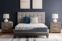 Chime Elite 2.0 White/Blue Memory Foam 10 Inch Mattress / Firm - Ornate Home