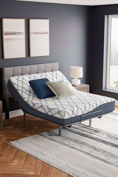 Chime Elite 2.0 White/Blue Memory Foam 10 Inch Mattress / Firm - Ornate Home