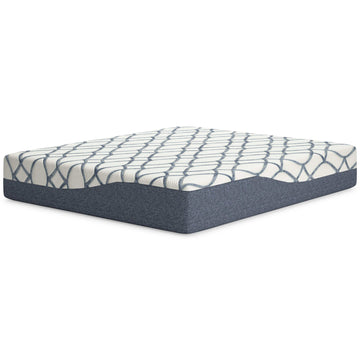 Chime Elite 2.0 White/Blue Memory Foam 14 Inch Mattress / Ultra Plush - Ornate Home