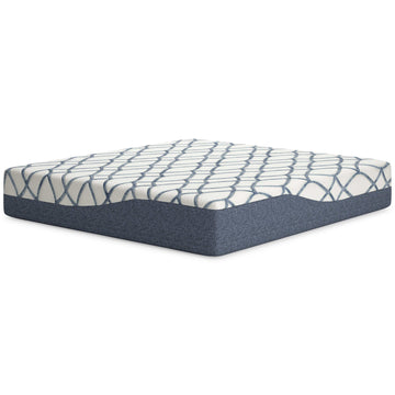 Chime Elite 2.0 White/Blue Memory Foam 14 Inch Mattress / Ultra Plush - Ornate Home