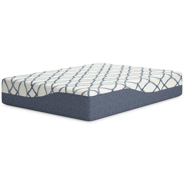 Chime Elite 2.0 White/Blue Memory Foam 14 Inch Mattress / Ultra Plush - Ornate Home