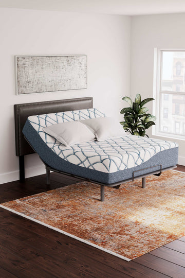 Chime Elite 2.0 White/Blue Memory Foam 14 Inch Mattress / Ultra Plush - Ornate Home