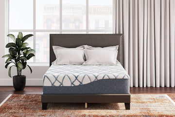 Chime Elite 2.0 White/Blue Memory Foam 14 Inch Mattress / Ultra Plush - Ornate Home