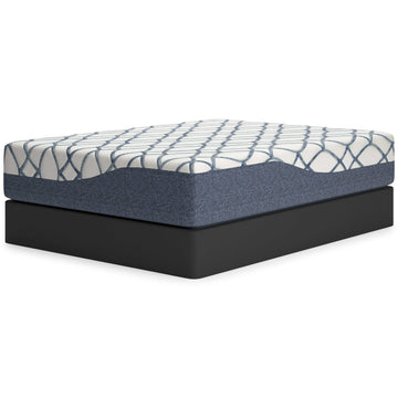 Chime Elite 2.0 White/Blue Memory Foam 14 Inch Mattress / Ultra Plush - Ornate Home