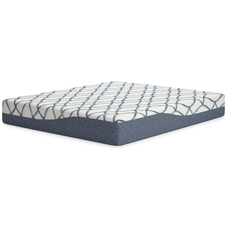 Chime Elite 2.0 White/Blue Memory Foam Mattress / Plush - Ornate Home