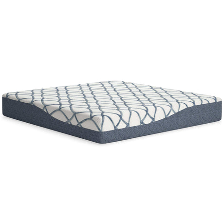 Chime Elite 2.0 White/Blue Memory Foam Mattress / Plush - Ornate Home