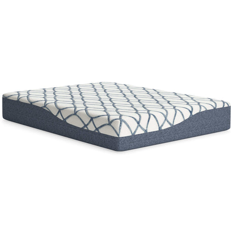 Chime Elite 2.0 White/Blue Memory Foam Mattress / Plush - Ornate Home