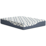 Chime Elite 2.0 White/Blue Memory Foam Mattress / Plush - Ornate Home