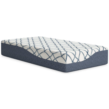 Chime Elite 2.0 White/Blue Memory Foam Mattress / Plush - Ornate Home