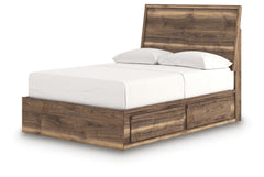 Chirason Brown Full Panel Bed with Storage - Ornate Home