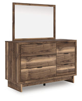 Chirason Brown Full Panel Platform Bed, Dresser and Mirror (Online Special Price) - Ornate Home