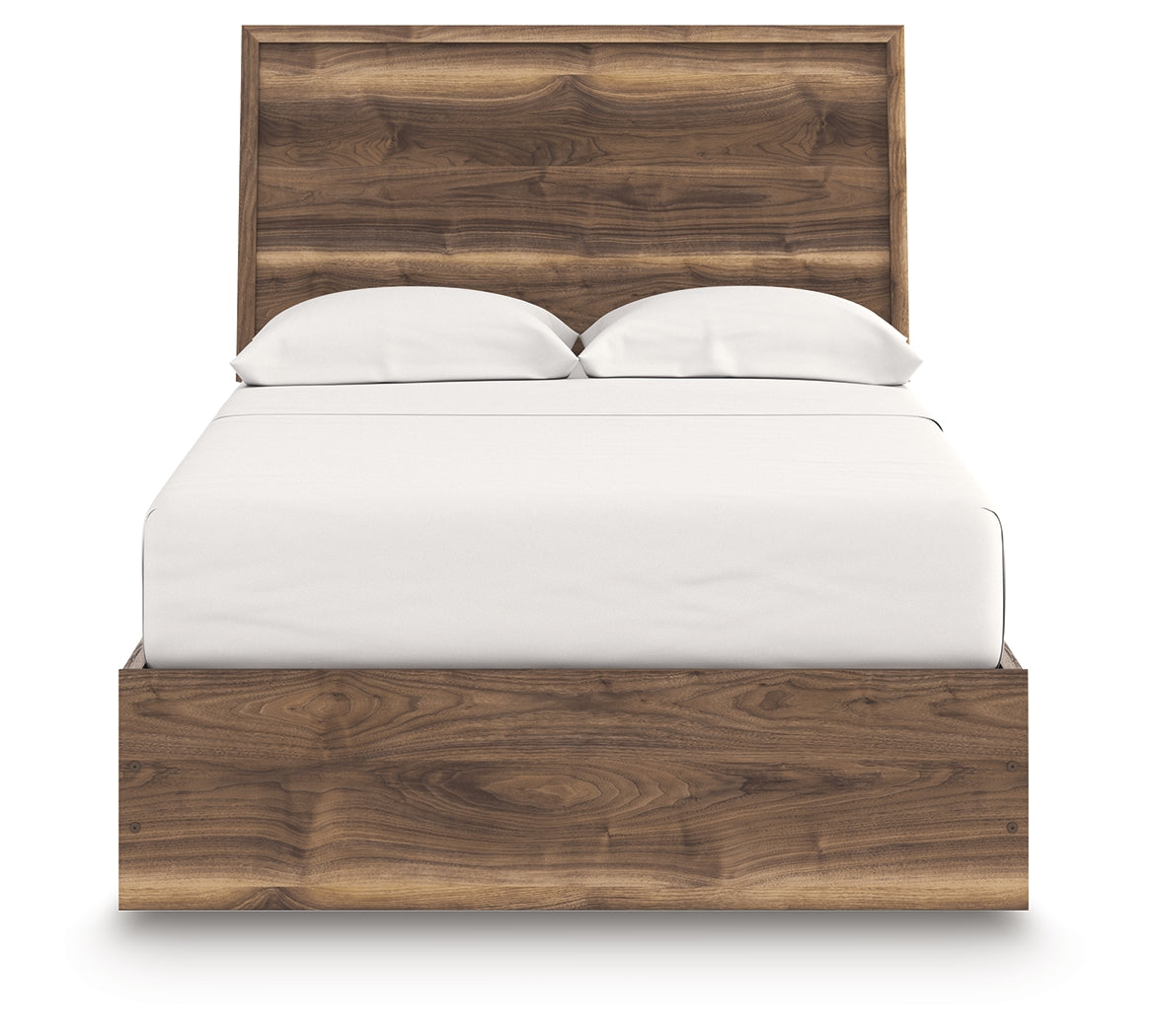 Chirason Brown Full Panel Platform Bed, Dresser and Mirror (Online Special Price) - Ornate Home